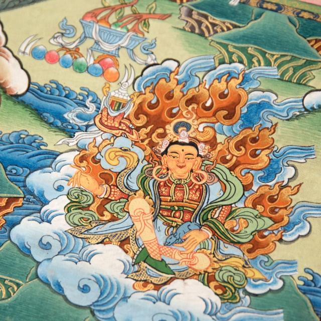 【送料無料】 〔一点物〕タンカ 不空成就如来 アモーガシッディ マンダラ 72x53cm / 仏画 チベット 曼荼羅 曼陀羅 インド 本 印刷物 ステッカー ポストカード ポスター_2