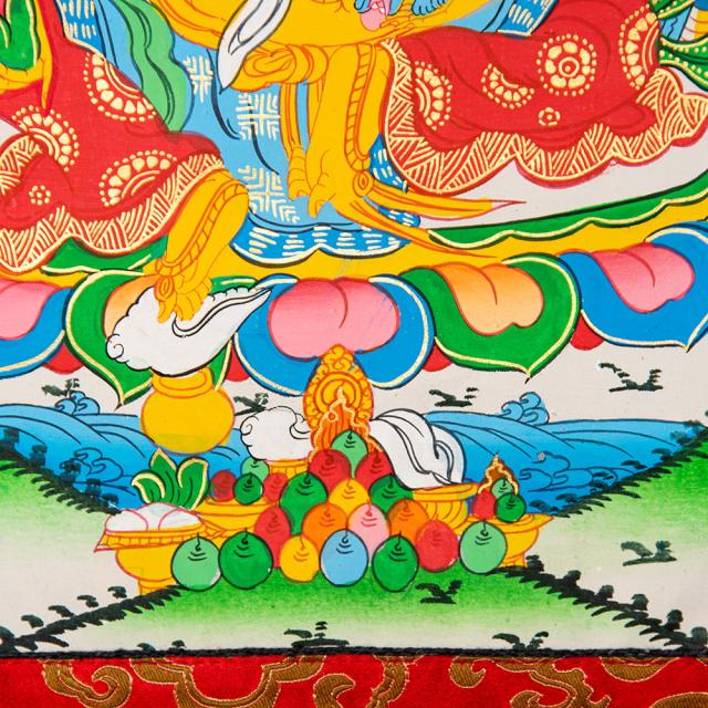 手描き肉筆画》ロケショワー 十一面観音 タンカ 曼荼羅 チベット密教