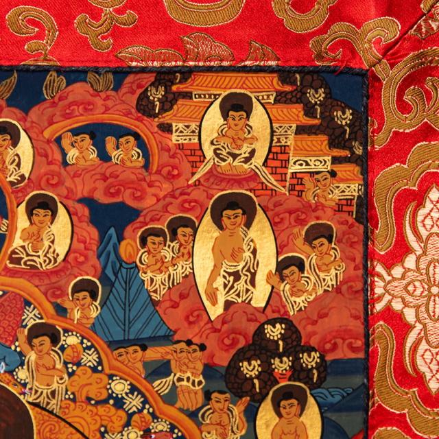 肉筆仏画 四神獣曼荼羅 タンカ 仏画 肉筆 仏教美術 チベット マンダラ