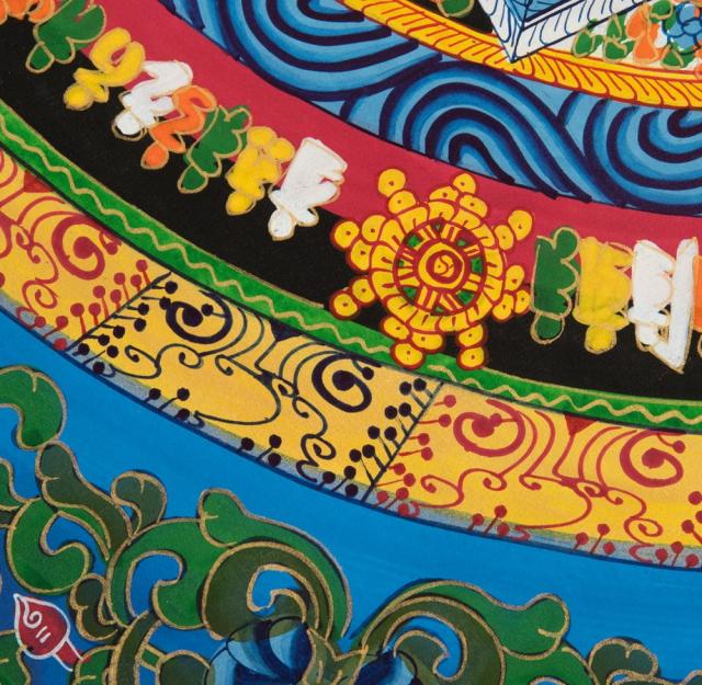 ◇カーラチャクラ・マンダラ（時輪曼荼羅）タンカ／仏画／チベット