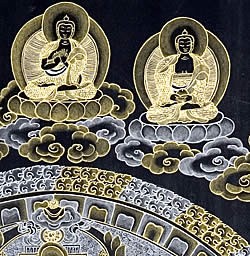 送料込み　額付き　曼陀羅(マンダラ)　チベット密教　インド
