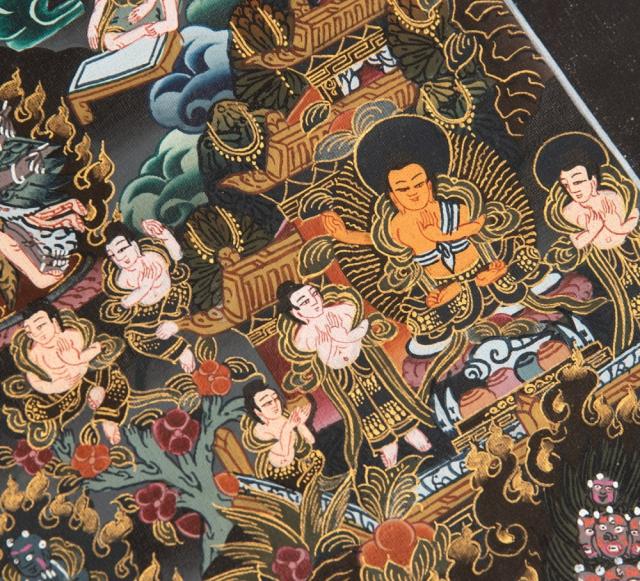 【貨物輸送無料】 〔Raj Lama作 一点物 総合博物館取って置く品級〕タンカ 大円蓮華界曼荼羅 68x93糎 / 仏画 マンダラ 西蔵 手書き 曼陀羅 バーラット 本 印刷物 ステッカー 郵便受け歌留多 貼り出し