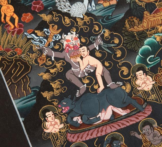 【貨物輸送無料】 〔Raj Lama作 一点物 総合博物館取って置く品級〕タンカ 大円蓮華界曼荼羅 68x93糎 / 仏画 マンダラ 西蔵 手書き 曼陀羅 バーラット 本 印刷物 ステッカー 郵便受け歌留多 貼り出し