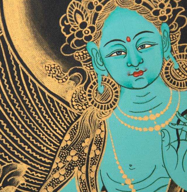 チベット グリーンターラ菩薩 仏画 チベットグリーンターラ菩薩仏画