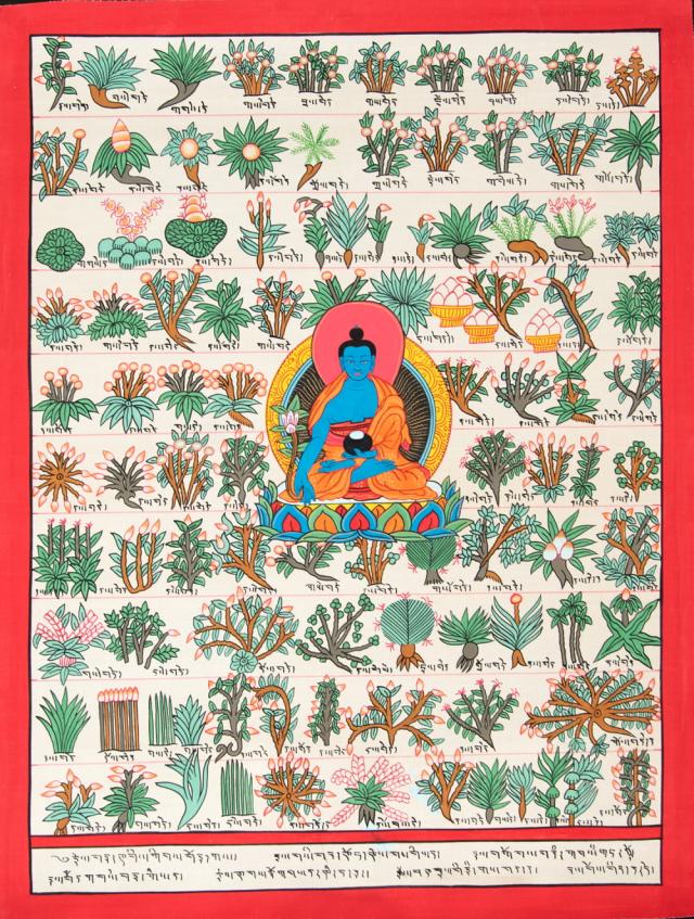 《 チベット密教　1点物 》 手描き　曼荼羅　メディシンタンカ　医療　仏教　密教 チベット密教 1点物 》 手描き 曼荼羅 メディシンタンカ 医療 仏教