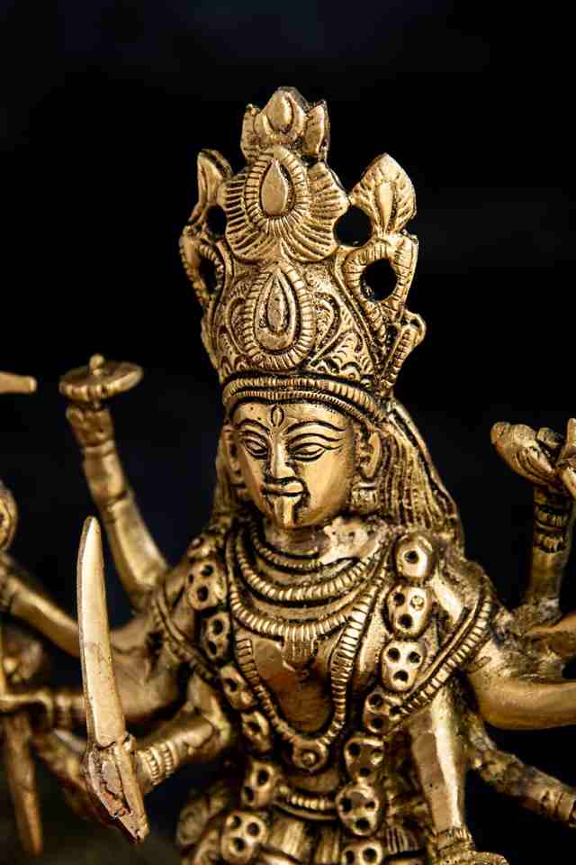 【通販格安】女神マハー カーリー 立像 多彩色仕上げ インド タントラ ヤントラ マントラ 仏像 神像 その他