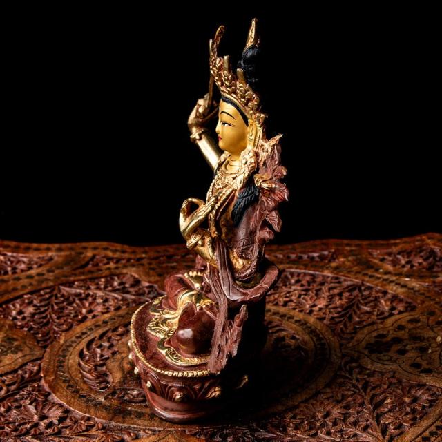 木製 仏像 約50cm 黒と金のアジアンスタイル