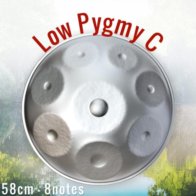 【送料無料】 ハンドパン Low Pygmy C【58cm 8notes】 ソフトケース付属 / スチールパン 打楽器 パーカッション 民族楽器 インド楽器 エスニック楽器 ヒーリング楽器