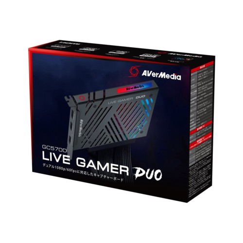 AVerMedia Live Gamer DUO GC570D 2系統1080p 60fps入力対応 内蔵