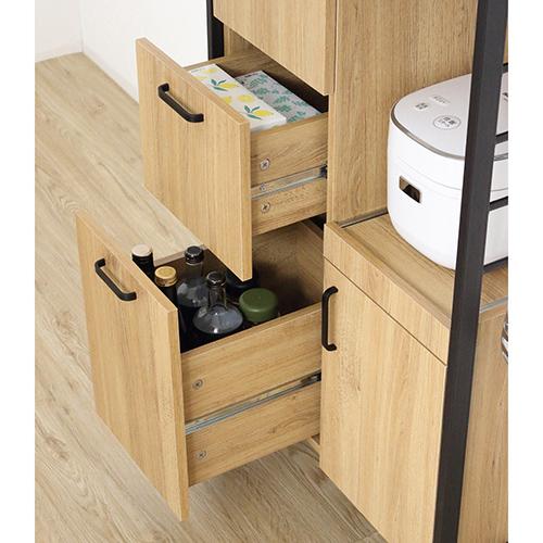 クロシオ 【組立式】 アート食器棚60-100 モダンナチュラルの通販は