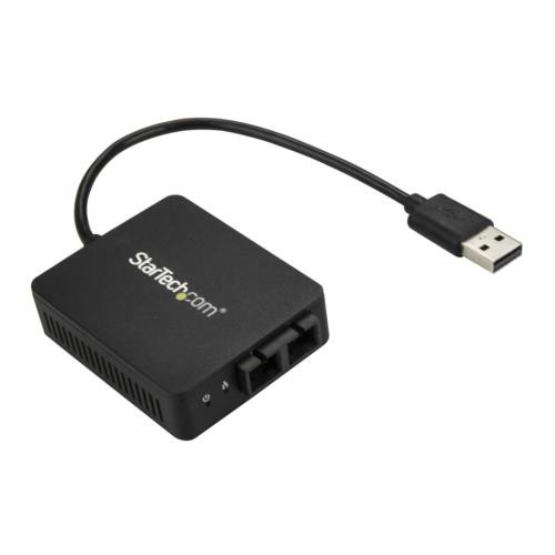 StarTech(スターテック) US100A20FXSC(ブラック) USB 2.0 - 光ファイバー変換アダプタ 100Base-FX 2芯SCコネクタ