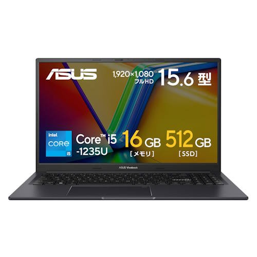 ASUS(エイスース) K3504ZA-BQ064W Vivobook 15X 15.6型 Core i5/16GB/512GB/WPS インディーブラック