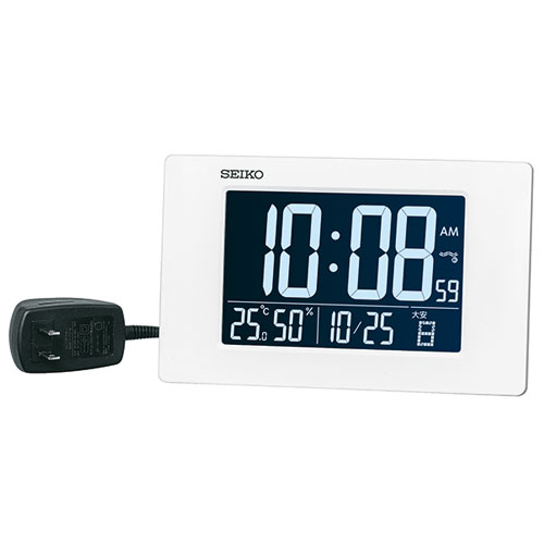 セイコー(SEIKO) DL214W(白) 電波掛け置き兼用時計の通販は 5,890円