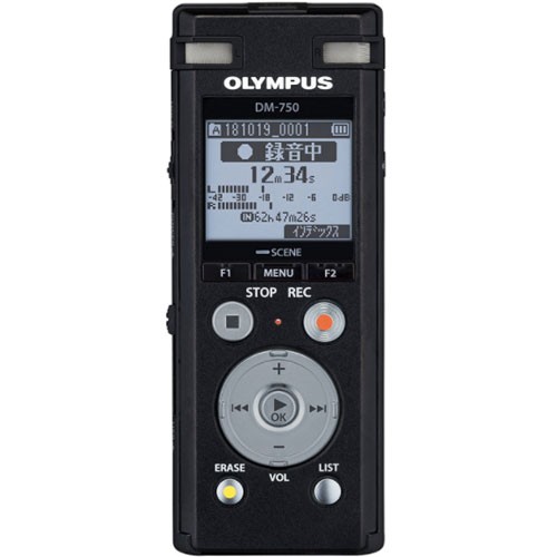 オリンパス(OLYMPUS) DM-750 BLK(ブラック) Voice-Trek ICレコーダー 4GBの通販は