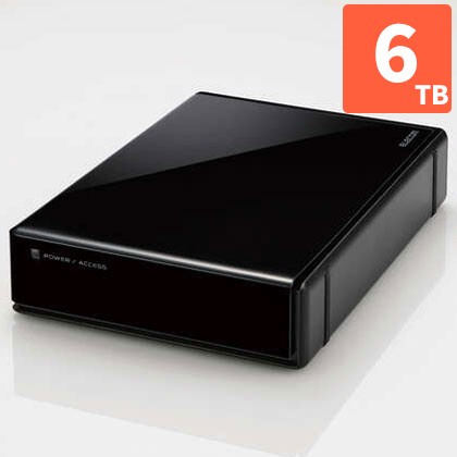 エレコム(ELECOM) ELD-QEN2060UBK(ブラック) SeeQVault対応3.5インチ外付けハードディスク 6TBの通販は