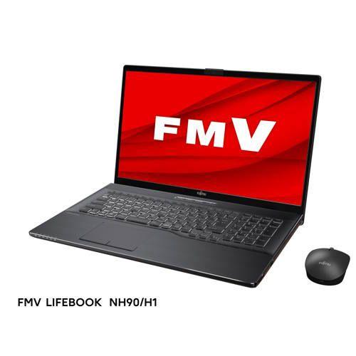 富士通(FUJITSU) FMVN90H1B LIFEBOOK NH 17.3型 Core i7/16GB/512GB/Office ブライトブラック Windows 11Home ノートパソコンの通販は 120,890円
