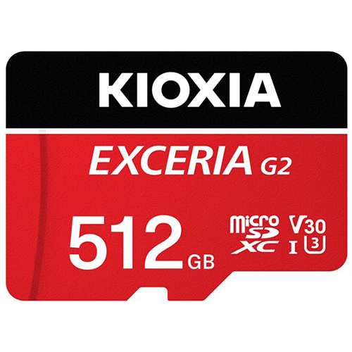 キオクシア(KIOXIA) KMU-B512GR(レッド) EXCERIA G2 microSDHC/microSDXC UHS-I メモリカード 512G