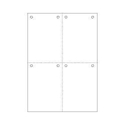 ヒサゴ BP2007Z マルチプリンタ帳票 A4 白紙 4面 8穴 A4 1200枚入