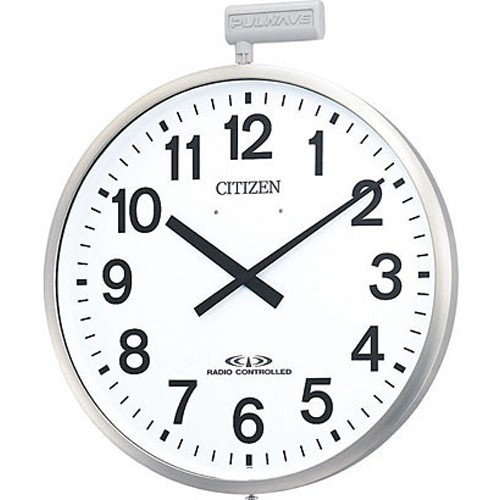 シチズン(CITIZEN) 4MY611-N19(銀色ヘアライン仕上) ポールウェーブSF 電波掛け時計 掛け時計