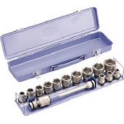 TONE(トネ) NV4132 インパクト用ソケットセット(メタルトレー付) 15pcsの通販は