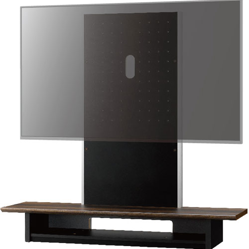 朝日木材加工 AS-WG1200-DB(ダークブラウン) 壁寄せラック 40〜65V型の通販は