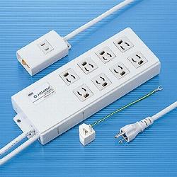 サンワサプライ TAP-3804NFN 電源タップ 3ピン8個口 2m