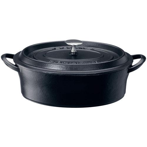 イシガキ産業 ボンボネール ココットオーバル 両手鍋 14cm 3623(ブラック)の通販は