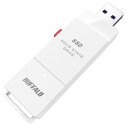 バッファロー(BUFFALO) SSD-SCT1.0U3-WA(ホワイト) ケーブルレス ポータブルSSD 1TBの通販は