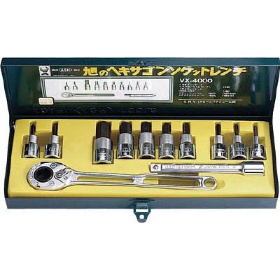旭金属工業 VX4000 ソケットレンチ用ヘキサゴンソケットセット12.7□の通販は