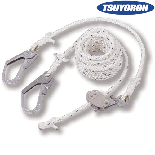 親綱 命綱 ロープ 藤井電工 ツヨロン 97ハリップ(水平移動用親綱+緊張器セット) サイズ：5m 97HR-4-5 高所作業 安全用品の通販は 13,350円