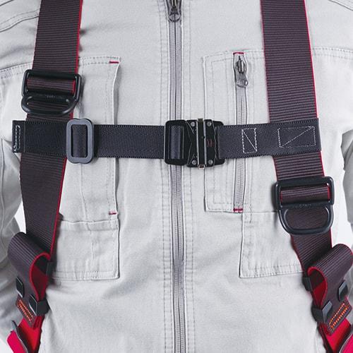 墜落制止用器具(安全帯) ハーネス型 2丁掛け 藤井電工 ツヨロン レヴォハーネス TH-508 胴作業ベルトなし/ツインSRリトラ 2丁掛け巻取式ランヤード(第1種)【新規格対応】 TH-508-2TR93SV-OT-BKR-S-2R23、TH-508-_3