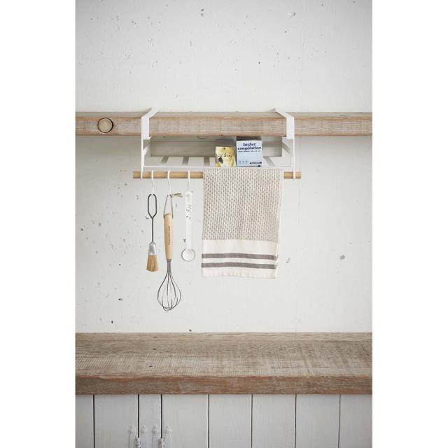 山崎実業 戸棚下収納ラック トスカ L ホワイト キッチンラック 食器収納 小物 ラップ 台所 キッチンの通販はau Pay マーケット まもる君 Au Pay マーケット店