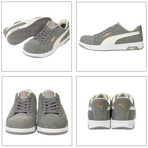 安全靴 PUMA プーマ 新作 アイコニック スエード ICONIC SUEDE LOW 2025年 新作 スニーカー 紐 紐靴 本革 スエード 静電 おしゃれ メンズ レディース 人気 かっこいい セーフティー 建築 建設 運送 工場 3e 25.0~2