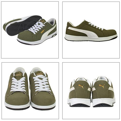 安全靴 PUMA プーマ 新作 アイコニック スエード ICONIC SUEDE LOW 2025年 新作 スニーカー 紐 紐靴 本革 スエード 静電 おしゃれ メンズ レディース 人気 かっこいい セーフティー 建築 建設 運送 工場 3e 25.0~2