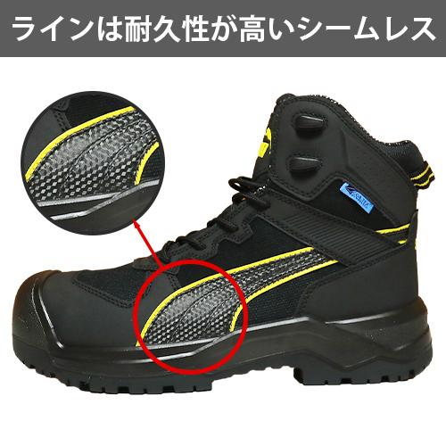 【期間限定ポイント10倍！】安全靴 ハイカット PUMA プーマ ユーロモデル EU ROCK HD CTX MID 63.270.0 2026年 メンズ レディース 紐靴 ミッドカット ミドルカット スニーカー 作業靴 JSAA規格 軽量 かっこいい お