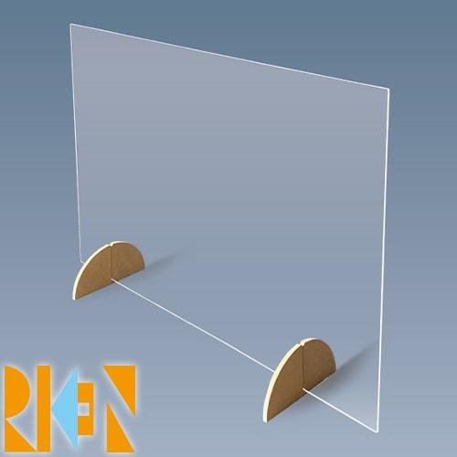 安全用品 理研オプテック RIKEN アクリル飛沫防止板 幅700×高さ500×板厚3 ≪3セット≫