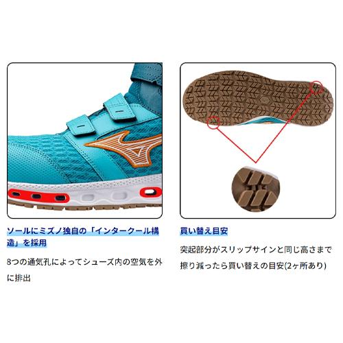 安全靴 ハイカット ミズノ MIZUNO ALMIGHTY VH21H オールマイティ ベルト ベルトタイプ 2024年 新作 新商品 スニーカー メンズ レディース JSAA規格 メッシュ 樹脂先芯 抗菌 防臭 おしゃれ かっこいい 疲れにくい スニーカ_4