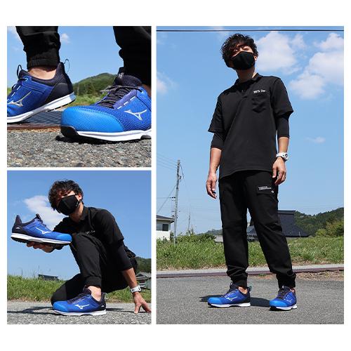 安全靴 ミズノ MIZUNO オールマイティ EL31L 新作 2025年 ゴム紐 メンズ レディース ALMIGHTY EL31L JSAA 作業靴 メッシュ 新商品 スニーカー ローカット かっこいい おしゃれ 軽量 耐滑 建築 建設 倉庫業 運送 2_10
