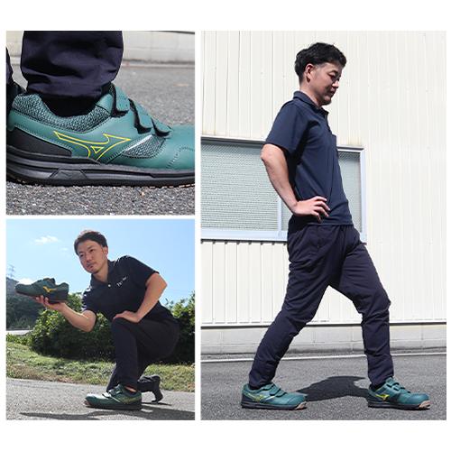 安全靴 ミズノ 4E 幅広 MIZUNO オールマイティ幅広モデル ALMIGHTY LS2 22L WIDE F1GA2105 新作 新商品 2021年 メンズ レディース マジックテープ JSAA規格 プロテクティブスニーカー スニーカー メッシュ お_11
