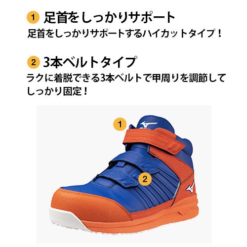 安全靴 ハイカット ミズノ MIZUNO ALMIGHTY SS2 21H オールマイティ