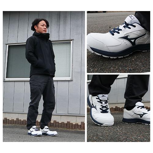 安全靴 ミズノ MIZUNO オールマイティ ALMIGHTY LS3 11L 2026年 新作 紐靴 JSAA規格 スニーカー メンズ レディース 新商品 軽量 クッション性 耐滑 滑りにくい 疲れにくい おしゃれ 樹脂先芯 建築 建設 倉庫業 運送業_7