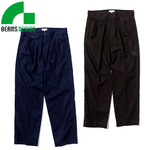 作業服 パンツ スラックス 桑和 SOWA  BEAMS DESIGN スラックス（ワイドシルエット） 1702-09 作業着 通年 秋冬 カッコいい タウンユース アウトドア スポーツ カジュアルの通販は 5,845円