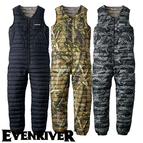 防寒つなぎ イーブンリバー EVENRIVER  ファイバーダウンインナースーツ R120 作業着 防寒 作業服 アウトドア タウンユース カジュアル シンプル カッコいい 登山 ハイキング キャンプ スポーツ ランニング ウォーキング