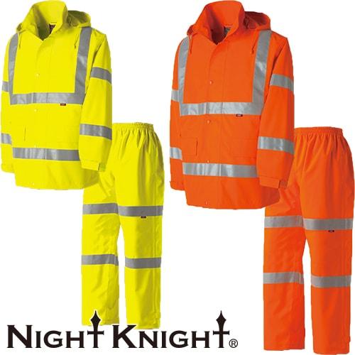 作業服 高視認コート  タカヤ商事 TAKAYA Night Knight 高視認性安全レインスーツ TU-NP40 安全服 反射材付 作業着の通販は