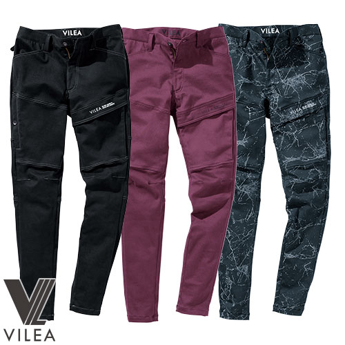 村上被服 HOOH ストレッチカーゴパンツ 3804 バーガンディ L(85) 村上