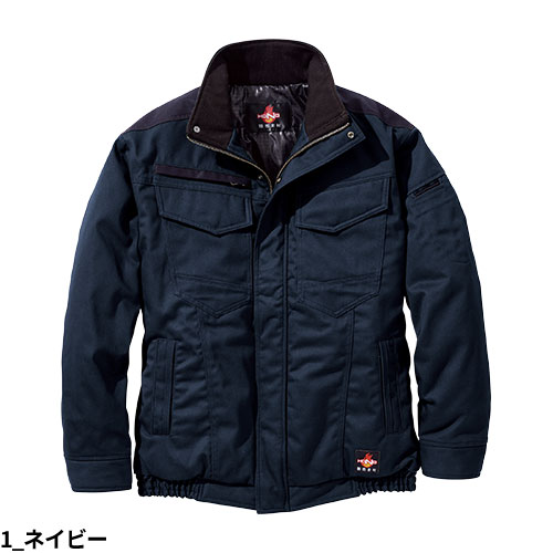 難燃防寒ブルゾン 作業服 ジャケット 作業着 ジャンパー 上着 ブルゾン ドカジャン 防寒着 難燃 燃えにくい 耐炎 耐熱 帯電防止 防炎 裏アルミ 防寒 村上被服 鳳皇 HOOH HONO 4233 綿100 コットン 人気 安い アウトドア ワーク ウ_13