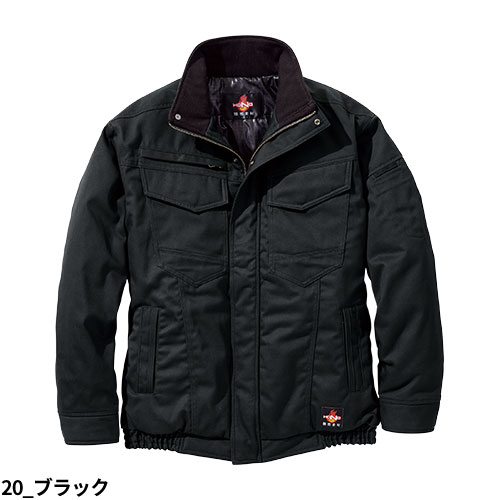難燃防寒ブルゾン 作業服 ジャケット 作業着 ジャンパー 上着 ブルゾン ドカジャン 防寒着 難燃 燃えにくい 耐炎 耐熱 帯電防止 防炎 裏アルミ 防寒 村上被服 鳳皇 HOOH HONO 4233 綿100 コットン 人気 安い アウトドア ワーク ウ_14