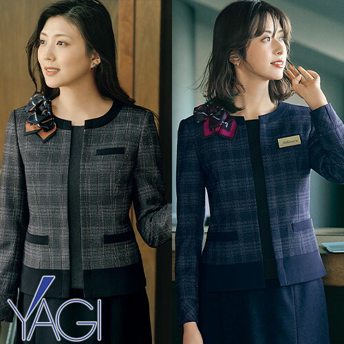 ジャケット 事務服 医療事務 制服 ユニフォーム YAGI ヤギ オーバージャケット U2323 おしゃれ かわいい 病院