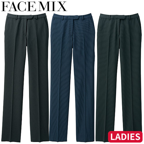 パンツ スラックス ズボン 制服 ユニフォーム FACEMIX フェイスミックス レディスストレッチパンツ（ストライプ） FP6315L 飲食店 レディース レストラン カフェ おしゃれ かっこいい
