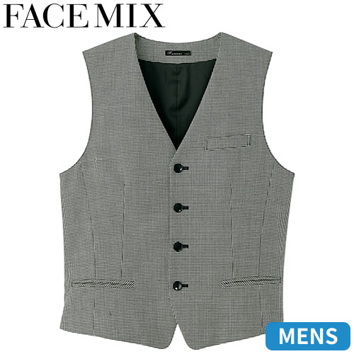 ベスト 制服 ユニフォーム FACEMIX フェイスミックス メンズストレッチベスト FV1010M 飲食店 レストラン カフェ バー メンズ バーテンダー ホテル おしゃれ かっこいい